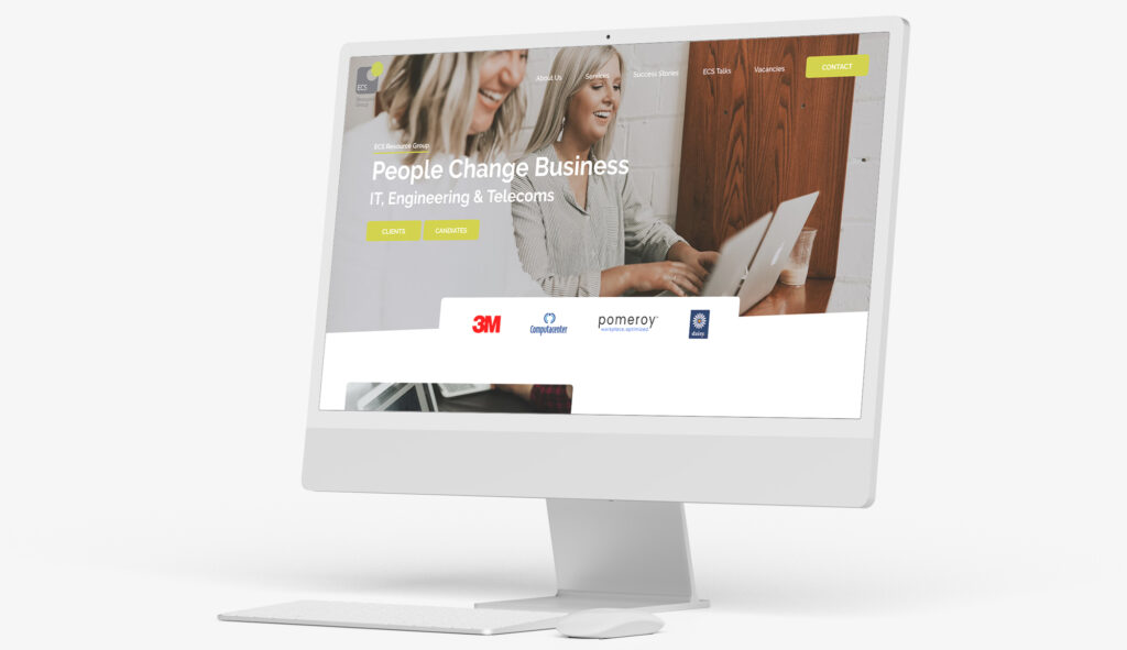ECS Website Design Mac Mockup ECS Website Design